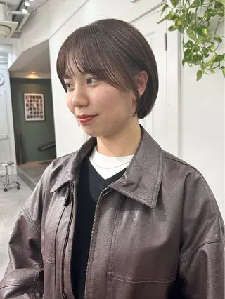 ショート カラー レイヤーボブ/ 艶カラー/サナ🌼のヘアスタイル