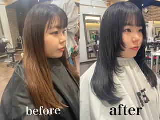 セミロング カラー メンズ/艶髪/カラー サクラ🌸のヘアスタイル