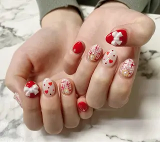 ロング カラー ネイル Q Free nailsのネイルデザイン