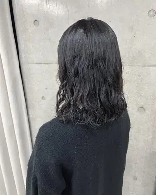 ミディアム パーマ ボブパーマコテ巻き風 パーマNo1深江秀平のヘアスタイル