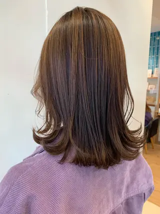 ミディアム まろやかカラー🤎 みなとまほのヘアスタイル