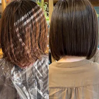 ミディアム 結べるレイヤーボブ くびれLady表参道のヘアスタイル