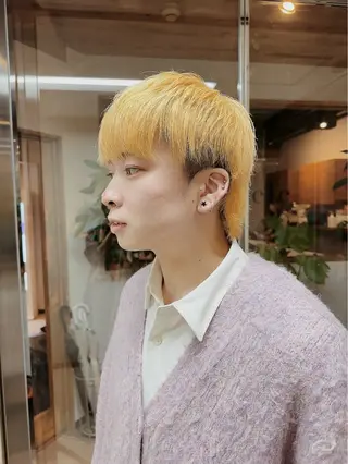 カラー メンズ 髪質改善&ストレート ‪✂︎‬鈴木青樹のヘアスタイル