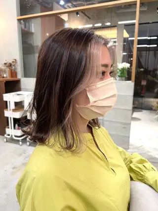 ミディアム 🌻花屋併設🌻濱 幸帆のヘアスタイル