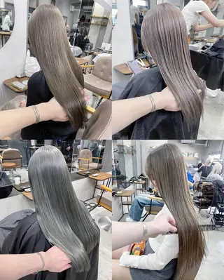 セミロング カラー AiM 大名　似合わせカットのヘアスタイル