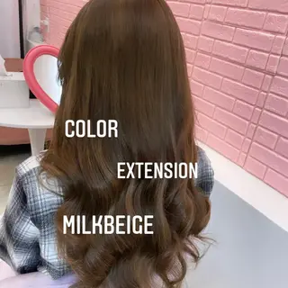 ロング カラー エクステ🩵ブリーチ 韓国ヘア🩵KAEのヘアスタイル
