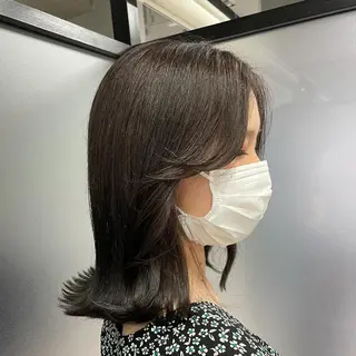 ミディアム カラー パーマ ヘアアレンジ キッズ ネイル マツエク・マツパ Rene'所属・当日予約⭕️ yuriのヘアスタイル