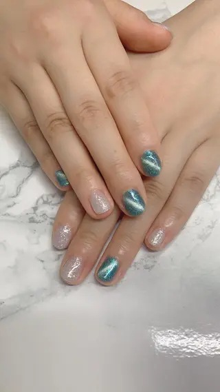 ネイル はな💎ネイル ワンホン、長さ出しのネイルデザイン