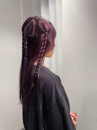 ロング カラー 佐野 えり奈のヘアスタイル