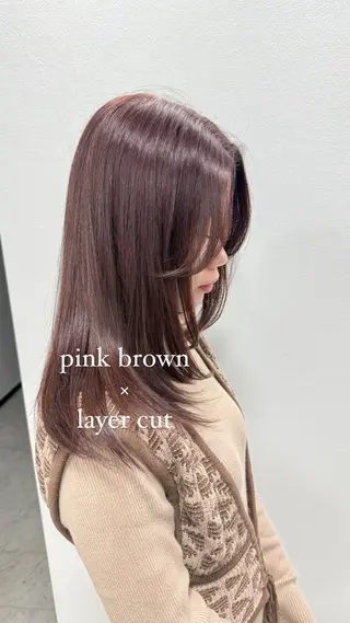 セミロング カラー ✴︎ヒラガカナ✴︎ ECLAT HAIRのヘアスタイル