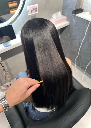 セミロング カラー パーマ 髪質改善SALON MIST＋所属・阪神尼崎駅徒歩2分 半個室サロン　小田稔のヘアスタイル