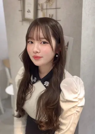 ロング カラー suzuka/透明感 カラー 美髪縮毛矯正のヘアスタイル