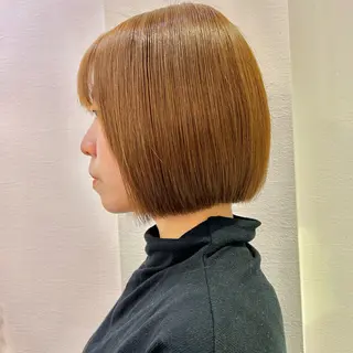 ミディアム カラー 髪質改善【縮毛矯正】 北千住で美髪に導く人のヘアスタイル