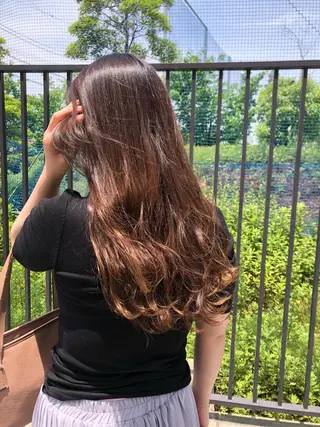 ロング MOLLA 浅香山店所属・谷口ゆめ/縮毛矯正/ 大人女子/眉ワックスのヘアスタイル