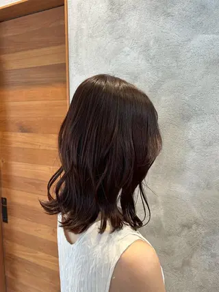 カラー ミディアム 高村 菜子のヘアスタイル