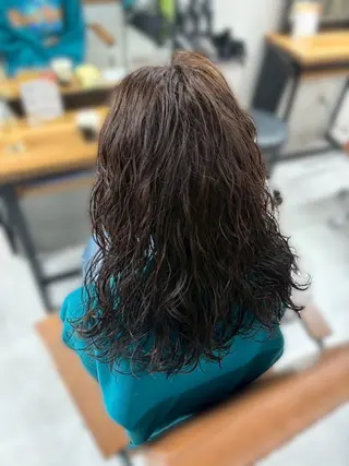 ミディアム カラー パーマ ヘアアレンジ メンズ キッズ レイヤー×ハイトーン / mihana🪐のヘアスタイル