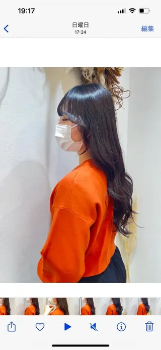ロング 松本 玲菜のヘアスタイル
