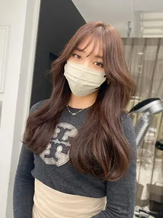 ロング 京都レイヤーカット/ 縮毛矯正/羽柴りくのヘアスタイル