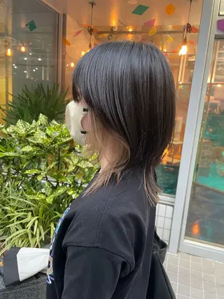 セミロング カラー ハイトーン/ボブ /Riimooaのヘアスタイル