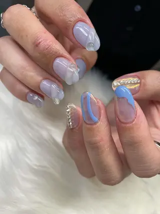 ロング カラー ヘアアレンジ キッズ ネイル マツエク・マツパ 福田 加奈のネイルデザイン