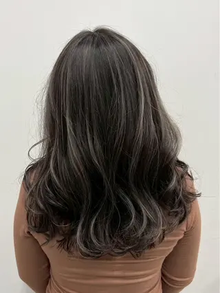 セミロング カラー ヘアアレンジ 小西海青 ✨モデル様募集✨️のヘアスタイル