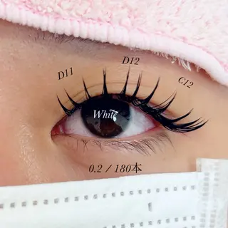 マツエク・マツパ White/マツエク /まつパ/耳つぼのマツエク・マツパデザイン