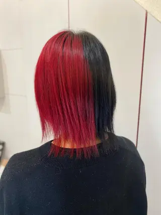 ミディアム ゆぴ☾‪/推しカラー /ハイトーンのヘアスタイル