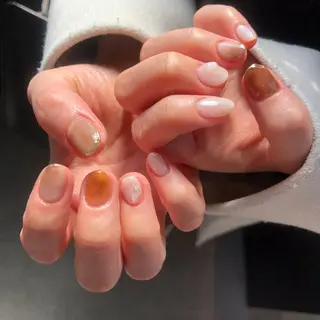 ロング カラー ヘアアレンジ キッズ ネイル マツエク・マツパ 福田 加奈のネイルデザイン