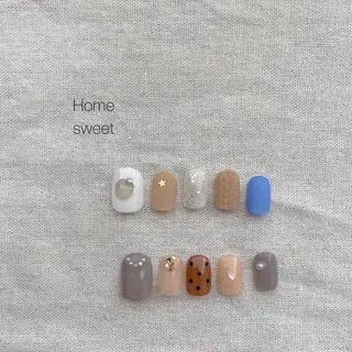 ネイル ショートネイル. Home sweetのネイルデザイン