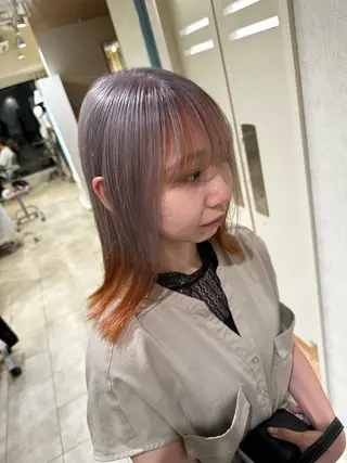 セミロング デザインカラー🎨 下北沢 / 磯部のヘアスタイル