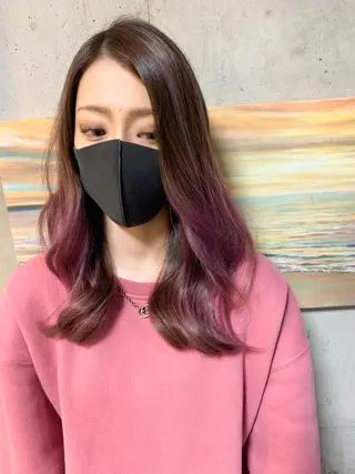 セミロング カラー Beach private salon所属・Beach 代表 KENTAのヘアスタイル