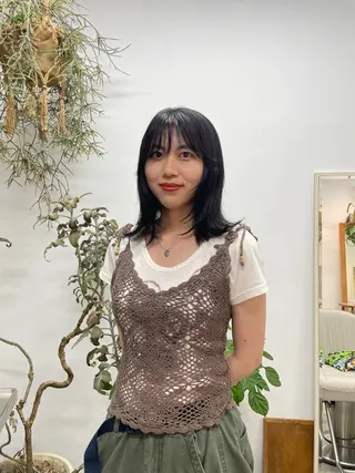 ミディアム traffic🦋 佐藤由依子のヘアスタイル