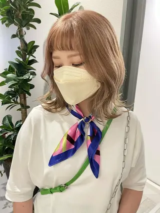 ミディアム 🌸インナーカラー 🌸藤井春華のヘアスタイル