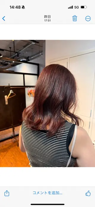 カラー sora/ 暖色カラー🌷のヘアスタイル