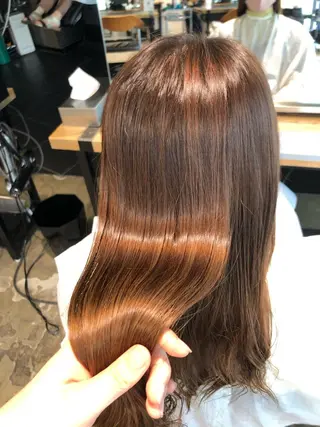 ロング カラー パーマ ヘアアレンジ 【柔らか透明感✨/ 似合せ前髪】大石葉月のヘアスタイル