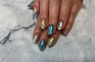 ネイル ネイルリボン 受付スタッフのネイルデザイン