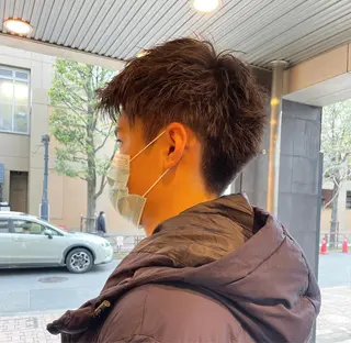 メンズ yumemiレイヤー ‎✴︎ 透明感カラーのヘアスタイル