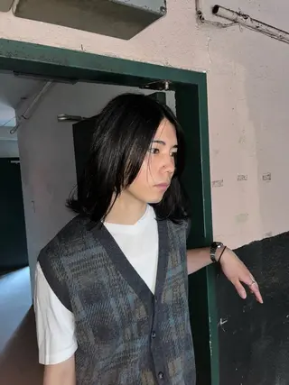 セミロング パーマ メンズ メンズパーマのプロ /佐藤翼のヘアスタイル