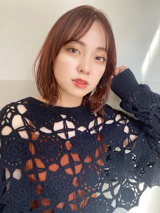 ミディアム カラー 🪭risa 暖色/レイヤー🪭のヘアスタイル