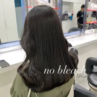 ロング カラー 🌼リナ🌼赤み消し オリーブ/ブラウンのヘアスタイル