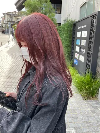 ロング カラー パーマ/透明感カラー /ボブ/吉田一生のヘアスタイル