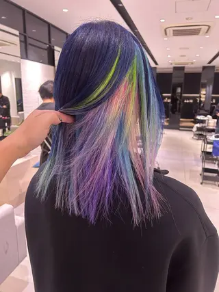 セミロング 艶カラーリスト 🌈銀座🌈牛込萌香のヘアスタイル