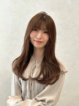 ロング カラー レイヤー/ハッシュ 渋谷/サッタのヘアスタイル