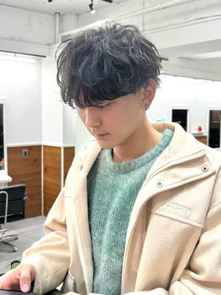 パーマ メンズ シャドウパーマ/ 波巻パーマYu-Kiのヘアスタイル