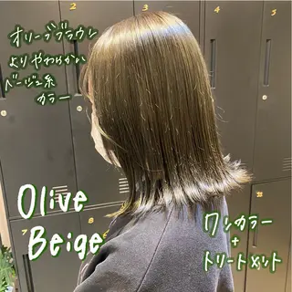 ミディアム カラー 暖色艶color / ボブ🦩Rioのヘアスタイル