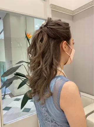 ロング ヘアアレンジ Ash 銀座店所属・骨格補正カット /マンツーマン/のヘアスタイル