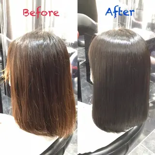 セミロング カラー Annon プライベートサロンのヘアスタイル