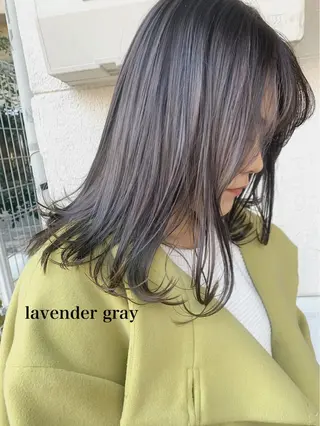 ミディアム カラー Zina 藤崎店所属・zina藤崎📛 井上美乃里のヘアスタイル