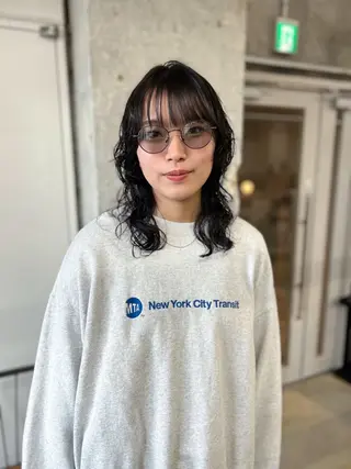 ミディアム パーマ 水野 雪 /パーマ/暖色カラーのヘアスタイル