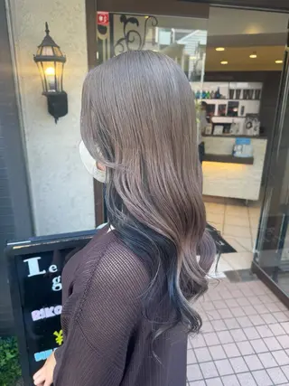 ロング カラー ブリーチ♡メンズ マッシュ♡MIUのヘアスタイル